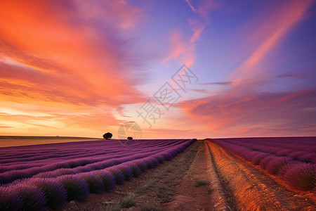 宁静午后夏日午后的紫色画廊背景