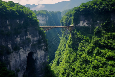 奇峰翠谷的美景图片