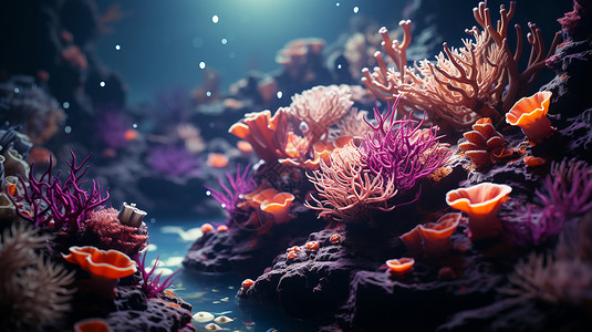水下世界的珊瑚礁高清图片