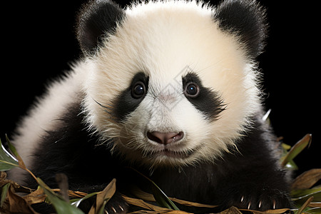 草地上的熊猫背景图片