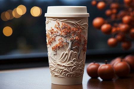 神秘中国风咖啡杯图片