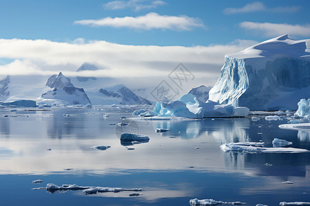 全球变暖导致的冰川融化背景
