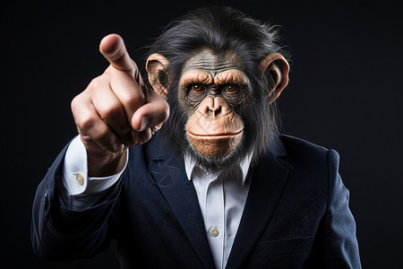 大猩猩装扮的商务人士设计图片