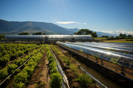 未来农业太阳能背景图片