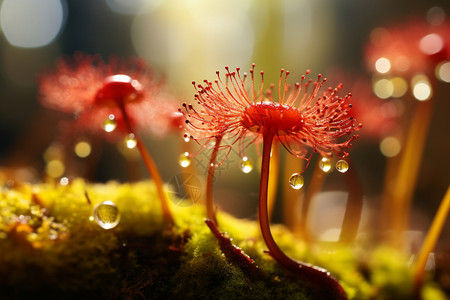 妖艳红色植物图片