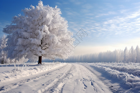 冬季仙境的美丽景观图片