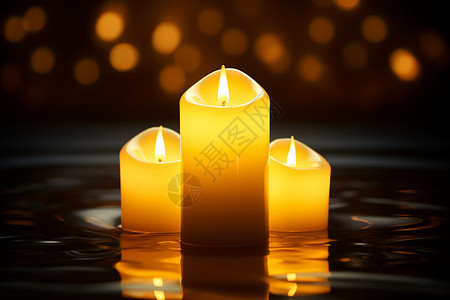 燃烧蜡烛燃烧的蜡烛装饰品设计图片