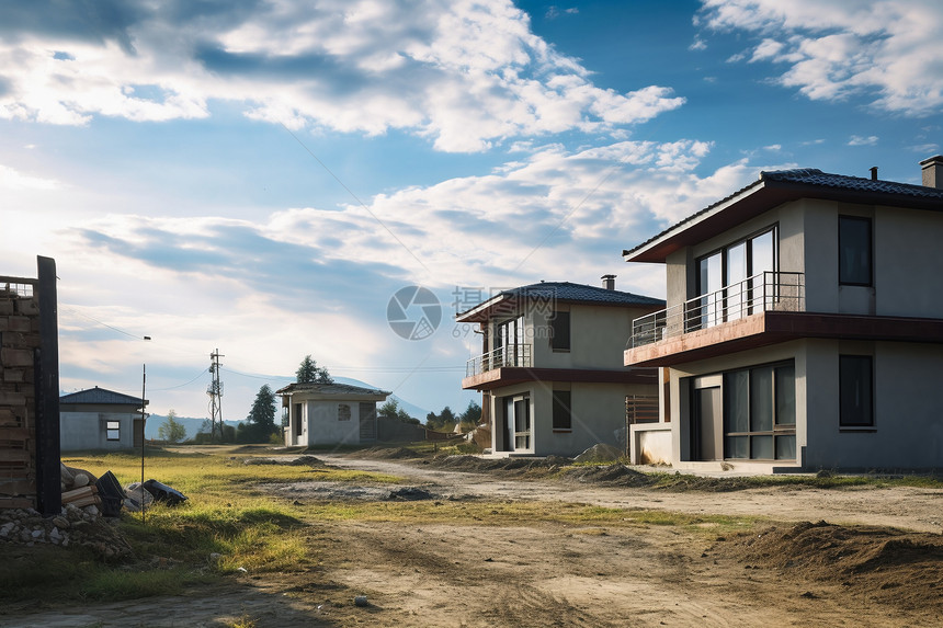 乡村建设中的住宅房屋图片