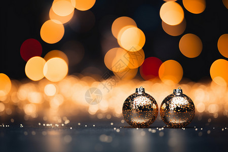 装饰圣诞树球闪亮的圣诞树装饰球设计图片