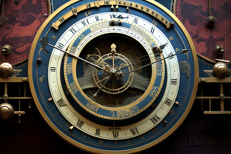 古老时钟精密天文学测量仪器设计图片
