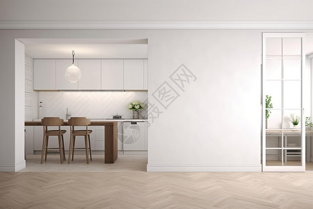 空白的现代厨房高清图片