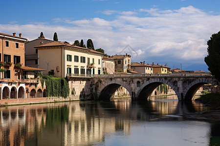 古老的罗马桥背景