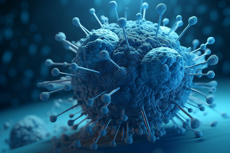 3D的病毒细胞图片