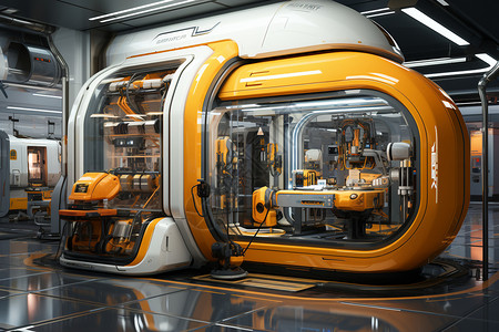 未来主义电池生产工厂设计图片