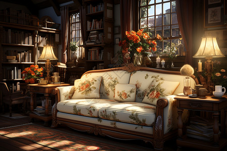 欧式古典客厅欧式素雅的客厅装潢设计图片