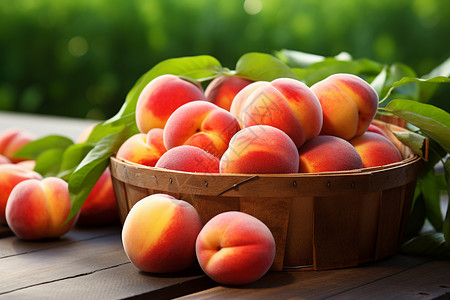 农场中成熟的桃子图片