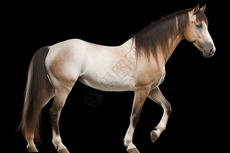 白棕相间的马背景图片