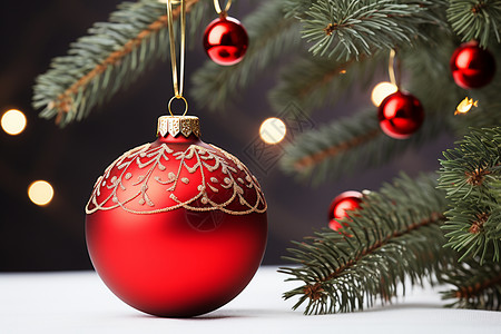 圣诞树上的铃铛背景图片