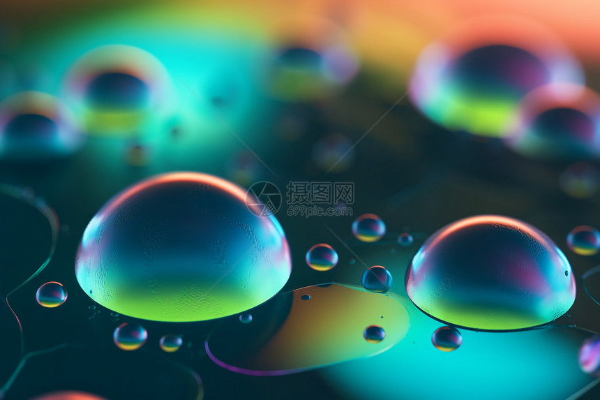流光溢彩的水滴图片