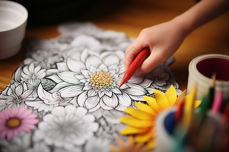 花朵涂鸦素材涂鸦的孩子背景