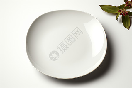 清新素雅的餐盘背景图片