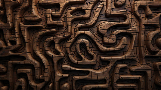 木材纹理迷宫壁纸图片