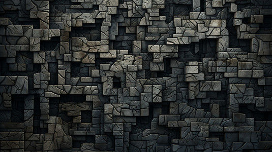 石头纹理迷宫背景图片