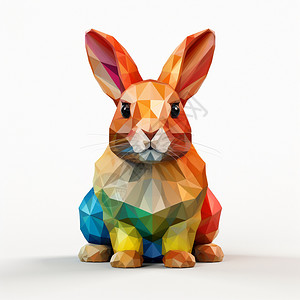 几何造型的兔子高清图片