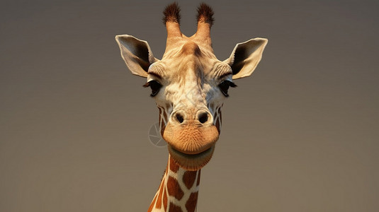 长颈鹿的头动物相机头高清图片