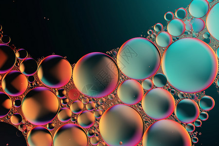 彩色的透明浮动气泡背景图片