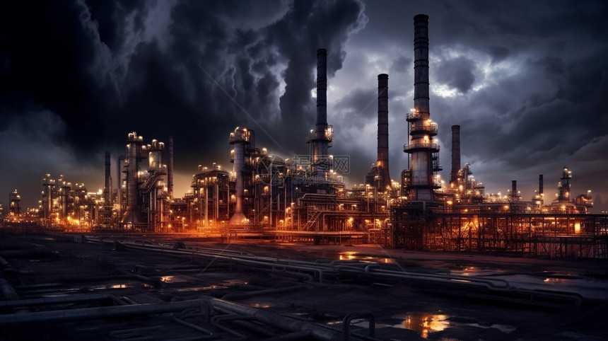 化学工厂污染图片