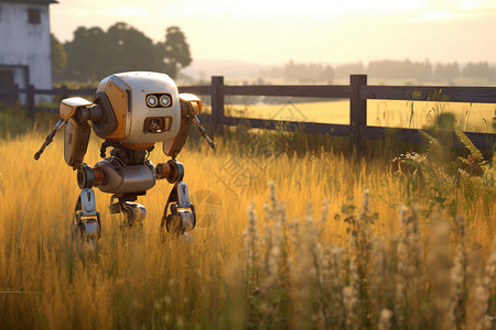 农田中的智能机器人设计图片