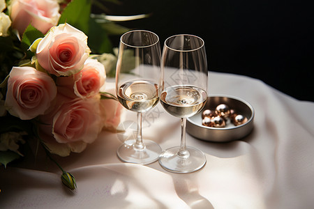 浪漫的宴会香槟图片