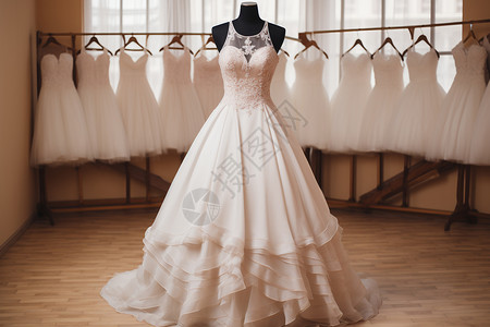 华丽时尚的婚宴婚纱背景图片