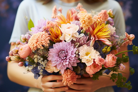 色彩艳丽的鲜花花束图片