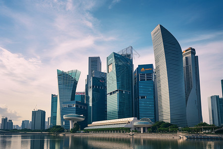 新加坡的城市商业中心图片