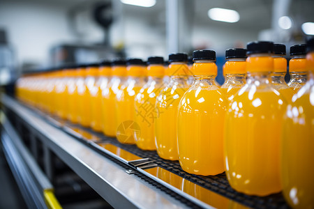 无尘生产橙汁工厂背景