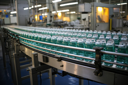 饮料瓶生产无尘工厂高清图片