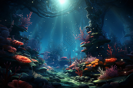 海底幻境背景图片