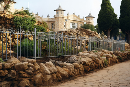 古堡公园栅栏图片