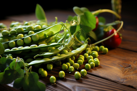 健康饮食的豌豆蔬菜图片