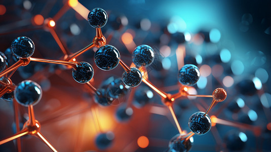 新能源材料分子结构背景图片