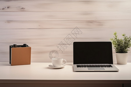 简约风格的办公桌背景图片