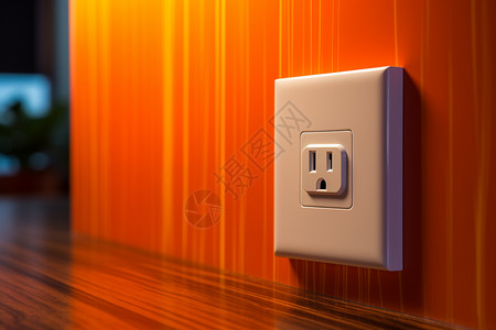 电灯家电电源插座的特写设计图片
