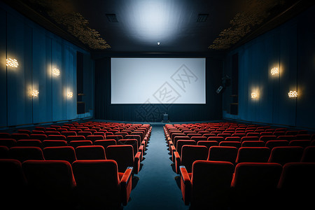 空旷的剧院电影院大厅高清图片