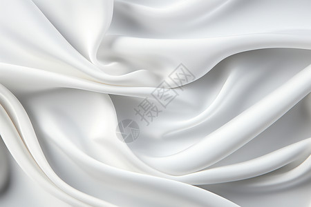 柔滑如丝，雅致飘逸 - 白色丝绸背景图片背景图片