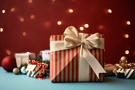 圣诞节礼物盒子套装背景图片