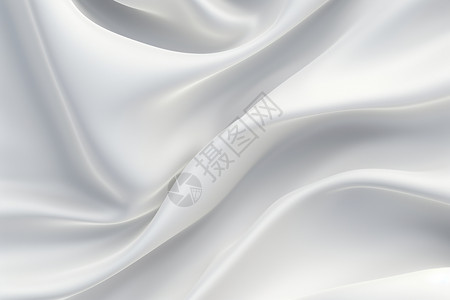 丝绸的优雅――曲线柔软的白色丝巾图片
