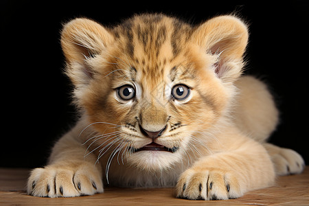可爱狮子素材一只可爱的幼狮背景