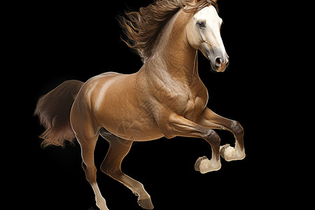 奔驰腾跃的马儿背景图片